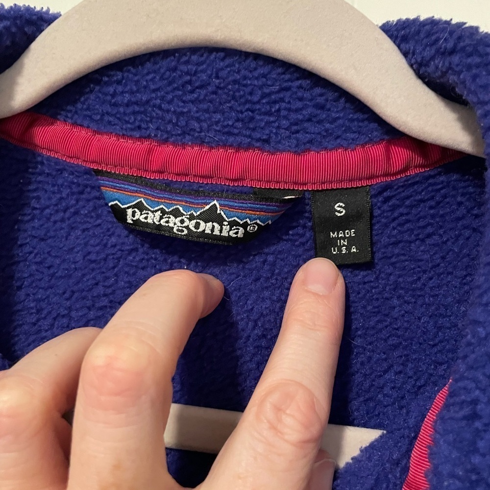 Patagonia 1988 80s Vintage USA made Snap T Fleece Pullover Mens Retro Small - Picture 3 of 7